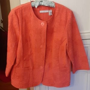 Vintage Coral floral patterned jacket